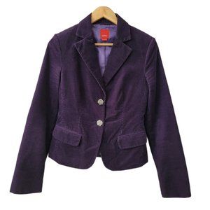 Esprit Vintage Corduroy Jeweled Buttoned Blazer